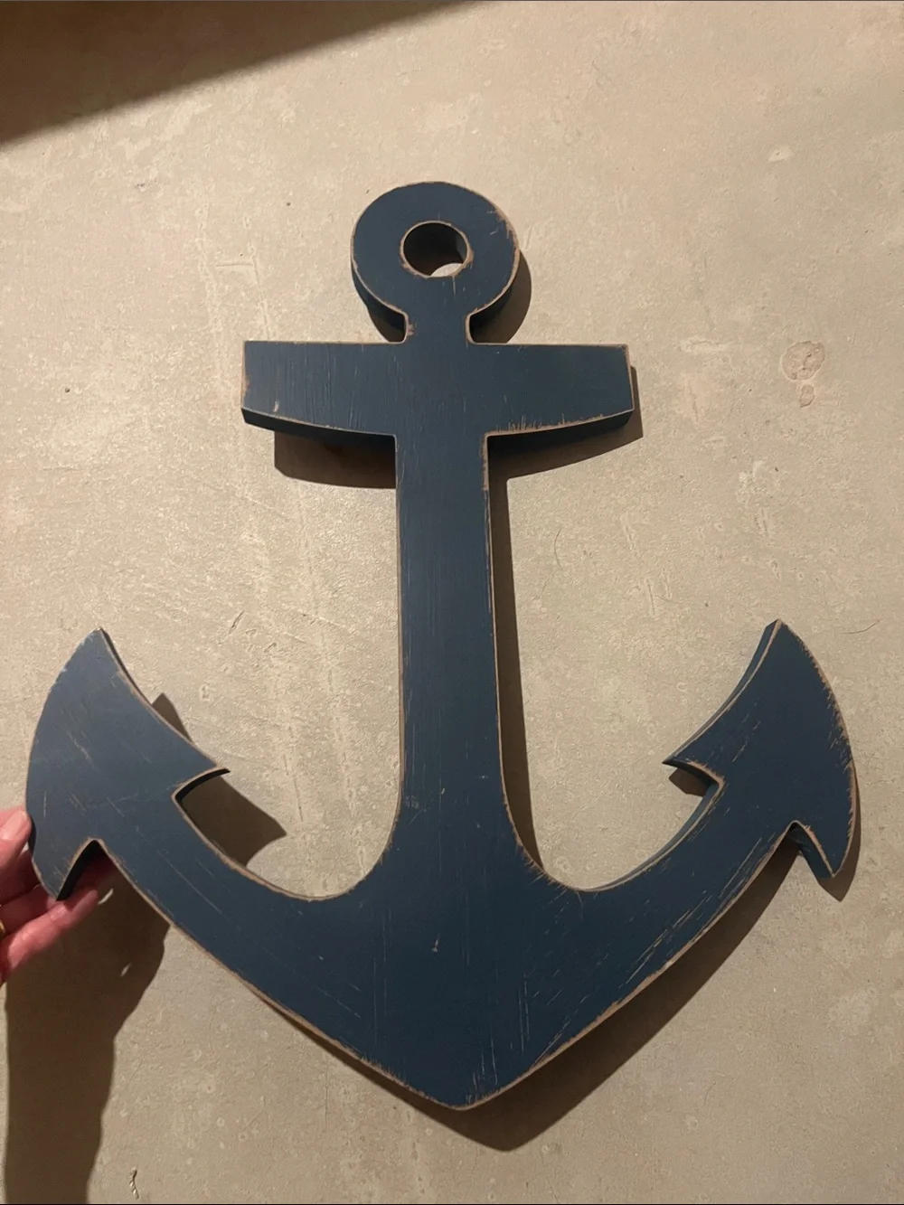 Hobby Lobby Distressed Navy Anchor Wall Decor